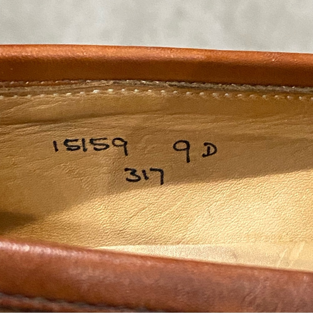 Brooks Brothers Peal & Co Made in England Classic Brown Leather Penny Loafers 9D - Picture 7 of 7